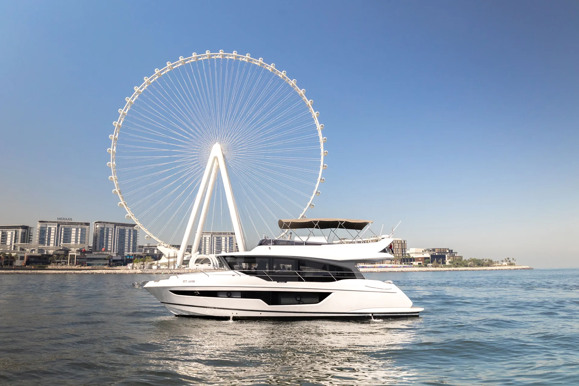 Marinova X56 Sport yacht exterior near Ain Dubai